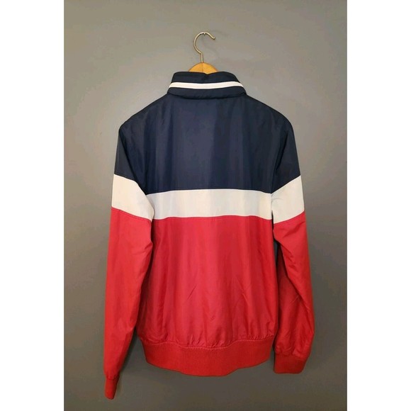 RSVLTS Windbreaker Jacket Men's M Red White Blue Full Zip USA America Patriotic - Picture 2 of 10